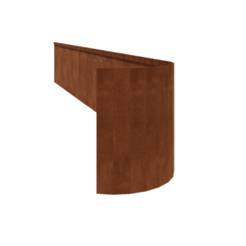 Bordura FLEX de acero corten con borde doblado 45 cm (longitud: 150 cm)