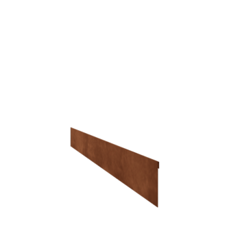 Bordura de acero corten con borde doblado 13 cm (longitud: 150 cm)