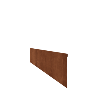 Bordura de jardín de acero corten - Doblado - Altura 23 cm - 240 cm