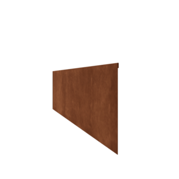 Bordura de acero corten con borde doblado 35 cm (longitud: 150 cm)