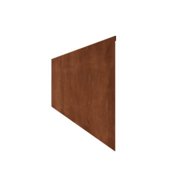 Bordura de jardín de acero corten - Doblado - Altura 45 cm - 240 cm