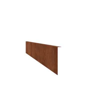 Bordura de acero corten con borde en ángulo recto 22 cm (longitud: 150 cm)