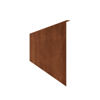 Bordura de jardín de acero corten - En ángulo recto - Altura 45 cm - 150 cm