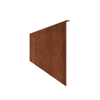 Bordura de jardín de acero corten - En ángulo recto - Altura 45 cm - 240 cm