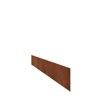 Bordura de acero corten recta 15 cm (longitud: 150 cm)
