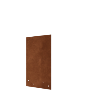 Placa de unión de acero corten - Recto - Altura borde jardín 34 / 37,5 cm