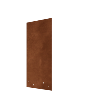 Placa de unión de acero corten - Recto - Altura borde jardín 45 cm