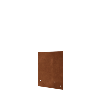 Placa de acoplamiento de acero corten recta media 22 - 25 cm