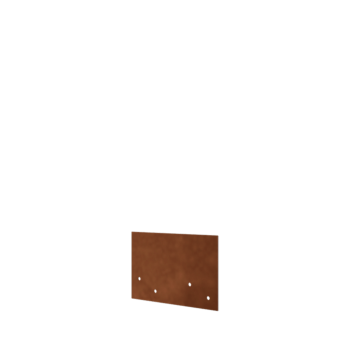 Placa de acoplamiento de acero corten recta baja 12 - 15 cm