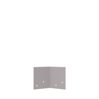Placa de unión de acero galvanizado - 45° - Altura borde jardín 12 / 15 cm
