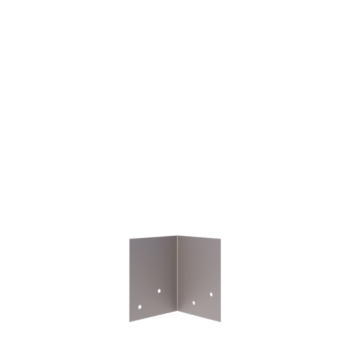 Placa de unión de acero galvanizado - 90° - Altura borde jardín 12 / 15 cm