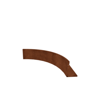 Muro de contención de acero corten - Curva interior - 100 x 100 x 30 cm