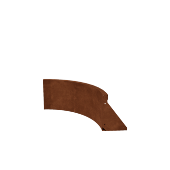 Muro de contención de acero corten - Curva interior - 50 x 50 x 30 cm