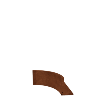 Muro de contención de acero corten - Curva interior - 50 x 50 x 30 cm