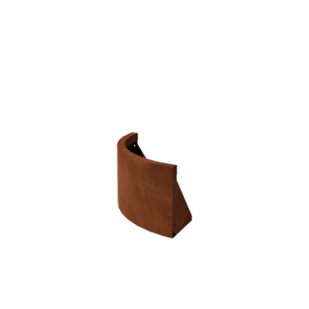 Muro de contención de acero corten - Curva exterior - 50 x 50 x 30 cm