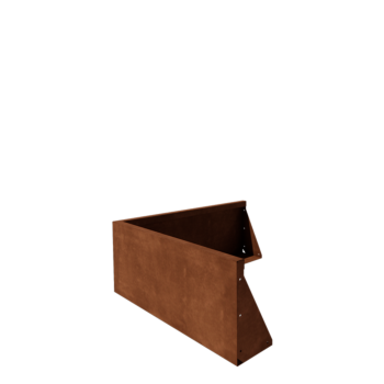 Muro de contención de acero corten - Esquina exterior - 100 x 100 x 40 cm