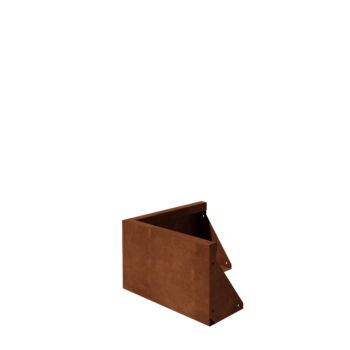 Muro de contención de acero corten - Esquina exterior - 50 x 50 x 30 cm