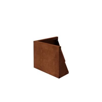 Muro de contención de acero corten - Esquina exterior - 50 x 50 x 40 cm