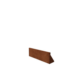 Muro de contención de acero corten recto 100 cm (altura 30 cm)