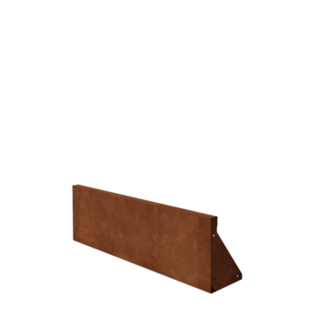 Muro de contención de acero corten - Recto - 100 x 30 cm
