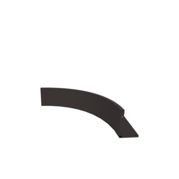 Muro de contención de acero - Curva interior - 100 x 100 x 30 cm - RAL7016 mate (gris antracita)