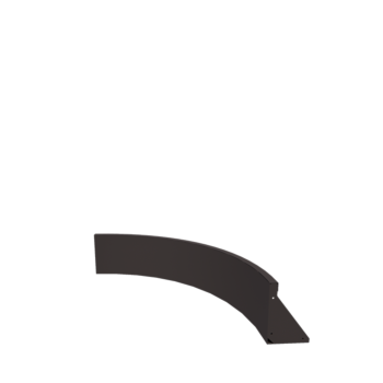 Muro de contención de acero - Curva interior - 100 x 100 x 30 cm - Otro color RAL