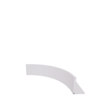 Muro de contención de acero - Curva interior - 100 x 100 x 30 cm - RAL9010 mate (blanco)