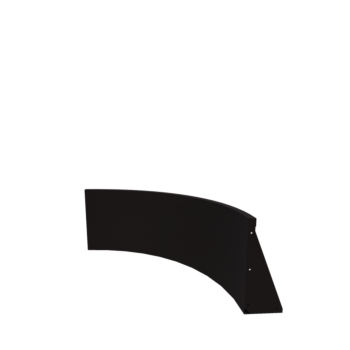 Muro de contención de acero - Curva interior - 100 x 100 x 50 cm - RAL9005 mate (negro)