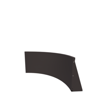 Muro de contención de acero - Curva interior - 100 x 100 x 60 cm - RAL7016 mate (gris antracita)