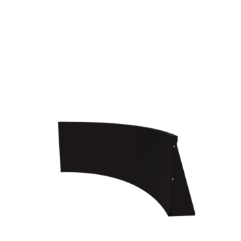 Muro de contención de acero - Curva interior - 100 x 100 x 60 cm - RAL9005 mate (negro)