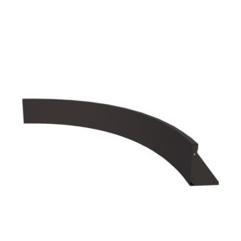 Muro de contención de acero - Curva interior - 150 x 150 x 30 cm - RAL7016 mate (gris antracita)