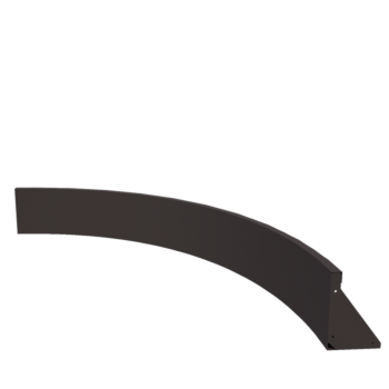 Muro de contención de acero - Curva interior - 150 x 150 x 30 cm - RAL7016 mate (gris antracita)