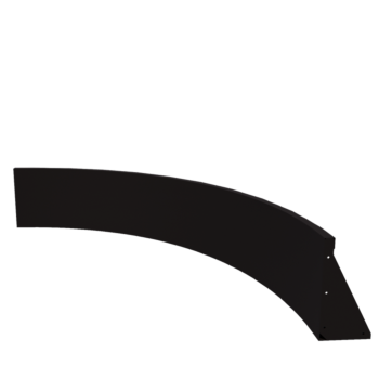 Muro de contención de acero - Curva interior - 150 x 150 x 40 cm - RAL9005 mate (negro)