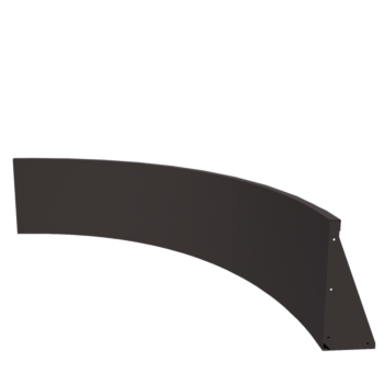 Muro de contención de acero - Curva interior - 150 x 150 x 50 cm - RAL7016 mate (gris antracita)
