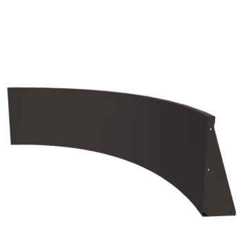 Muro de contención de acero - Curva interior - 150 x 150 x 60 cm - RAL7016 mate (gris antracita)
