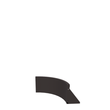 Muro de contención de acero - Curva interior - 50 x 50 x 30 cm - Otro color RAL