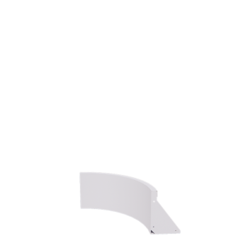 Muro de contención de acero - Curva interior - 50 x 50 x 40 cm - RAL9010 mate (blanco)