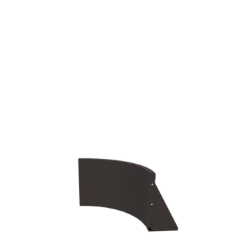 Muro de contención de acero - Curva interior - 50 x 50 x 40 cm - RAL7016 mate (gris antracita)