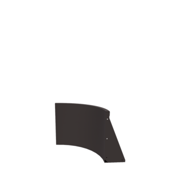 Muro de contención de acero - Curva exterior - 50 x 50 x 50 cm - RAL7016 mate (gris antracita)