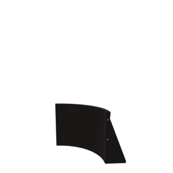 Muro de contención de acero - Curva exterior - 50 x 50 x 50 cm - RAL9005 mate (negro)