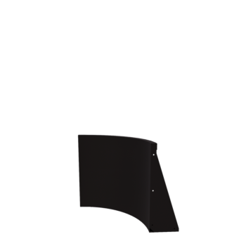 Muro de contención de acero - Curva interior - 50 x 50 x 60 cm - RAL9005 mate (negro)