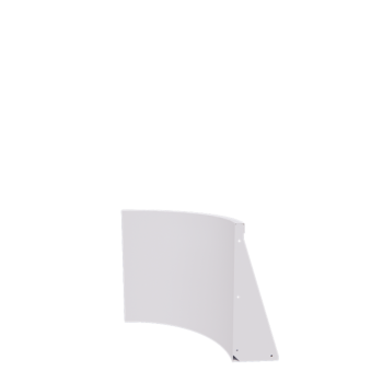 Muro de contención de acero - Curva interior - 50 x 50 x 60 cm - RAL9010 mate (blanco)