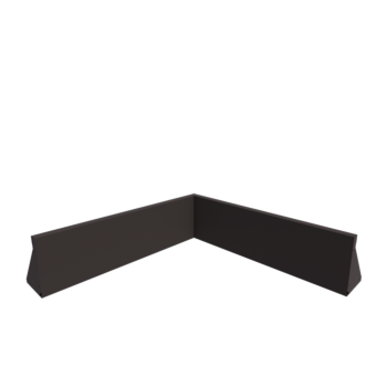 Muro de contención de acero - Esquina interior - 100 x 100 x 30 cm - RAL7016 mate (gris antracita)