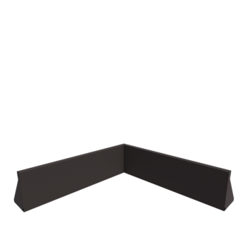 Muro de contención de acero - Esquina interior - 100 x 100 x 30 cm - RAL7016 mate (gris antracita)