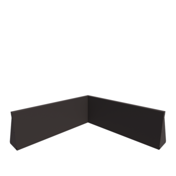 Muro de contención de acero - Esquina interior - 100 x 100 x 40 cm - RAL7016 mate (gris antracita)