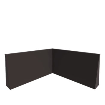 Muro de contención de acero - Esquina interior - 100 x 100 x 60 cm - RAL7016 mate (gris antracita)