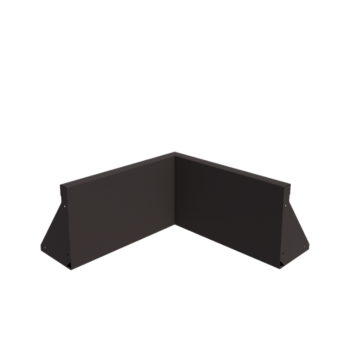 Muro de contención de acero - Esquina interior - 50 x 50 x 30 cm - RAL7016 mate (gris antracita)