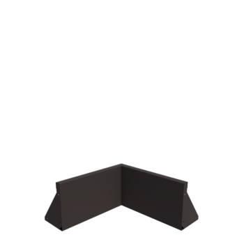 Muro de contención de acero - Esquina interior - 50 x 50 x 30 cm - RAL7016 mate (gris antracita)
