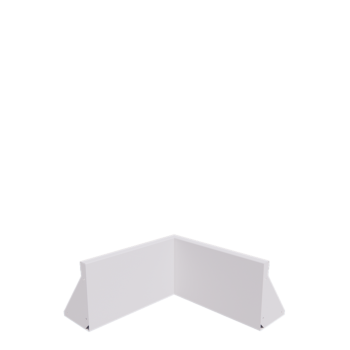 Muro de contención de acero - Esquina interior - 50 x 50 x 30 cm - RAL9010 mate (blanco)