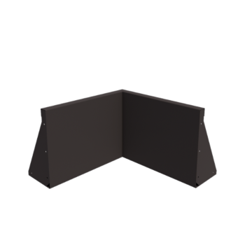 Muro de contención de acero - Esquina interior - 50 x 50 x 40 cm - RAL7016 mate (gris antracita)